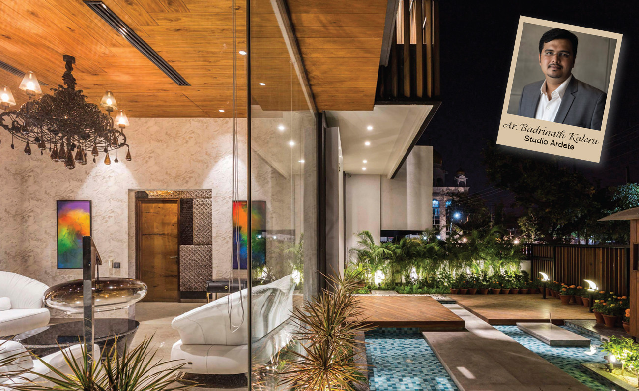 A pool yard house