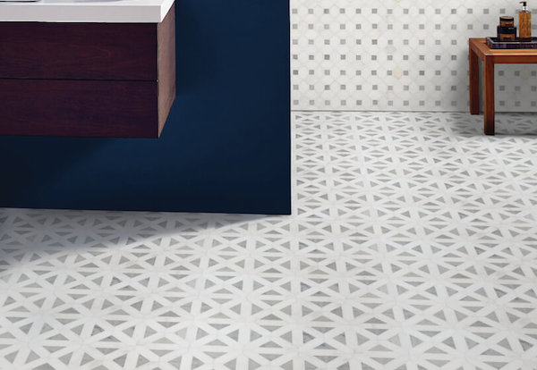 Non-Rectangular Mixed geometric pattern mosaic tiles