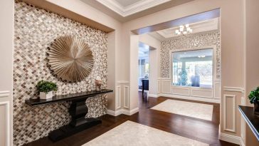 Entryway wall tile designs
