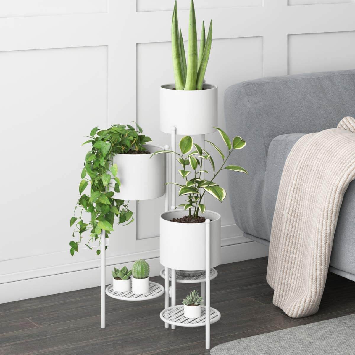 Spun Metal Plant Stand