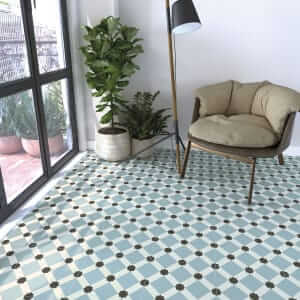 Vibrant Pattern Porcelain Balcony Tiles