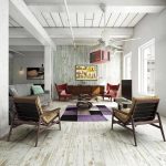 Wood Look Porcelain Tile Teamed With Bright Pops Of Colour_4