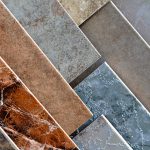 Tile Flooring Samples on Display at Home Improvement Store