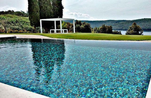 Outdoor Multicolor Glass Pool Tiles
