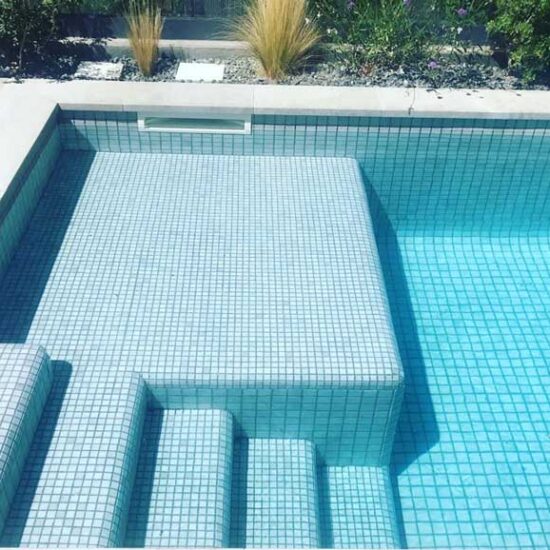 Sky Blue Color Outdoor Mosaic Pool Tiles