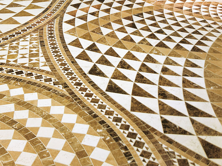 Vibrant Mosaic Floor Tiles