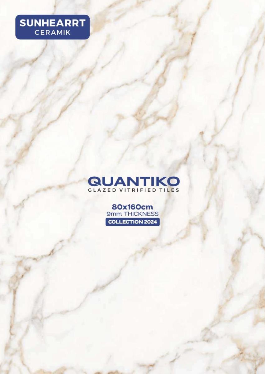 Sunhearrt Quantiko Glazed Vitrified Tiles Catalogue 2024 | 80x160cm | 800x1600mm | 9mm Thickness